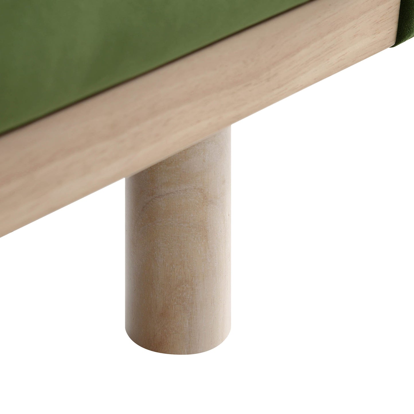 Timber Fern Green Velvet Sofa, 3-Seater