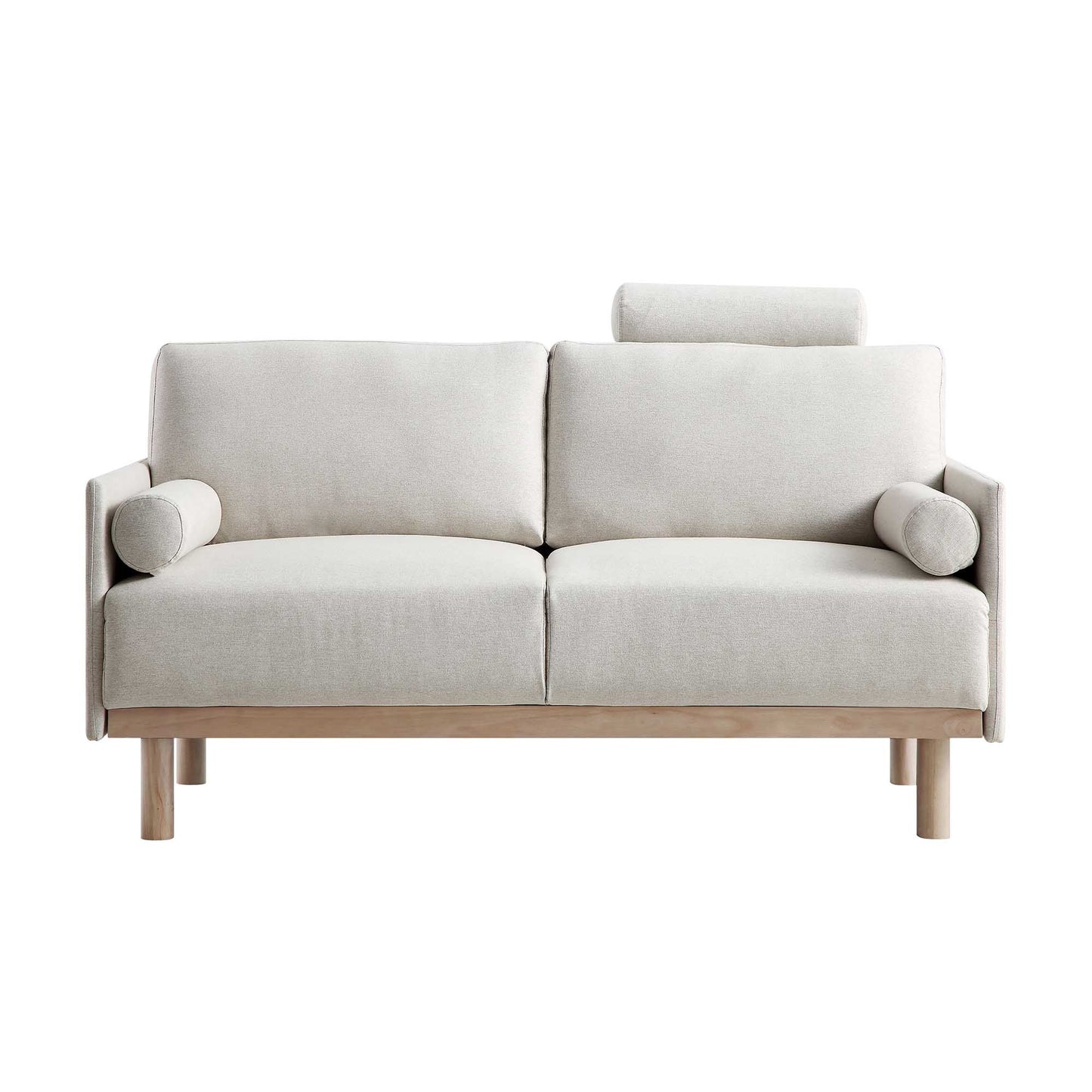 Timber Oatmeal Fabric Sofa, 2-Seater