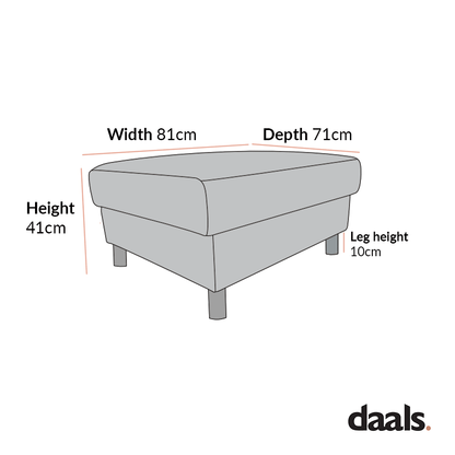 Timber Oatmeal Fabric Storage Ottoman