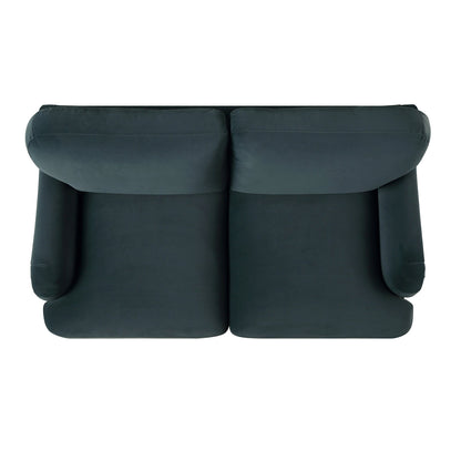 Daphnis Aegean Blue Velvet Sofa, 2-Seater