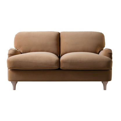 Daphnis Camel Velvet Sofa, 2-Seater