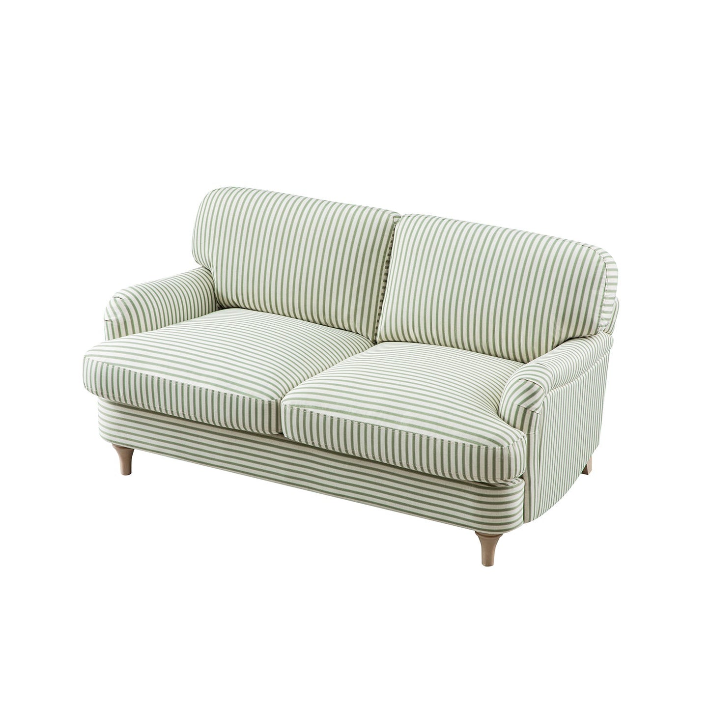 Daphnis Green Striped Linen Blend Sofa, 2-Seater
