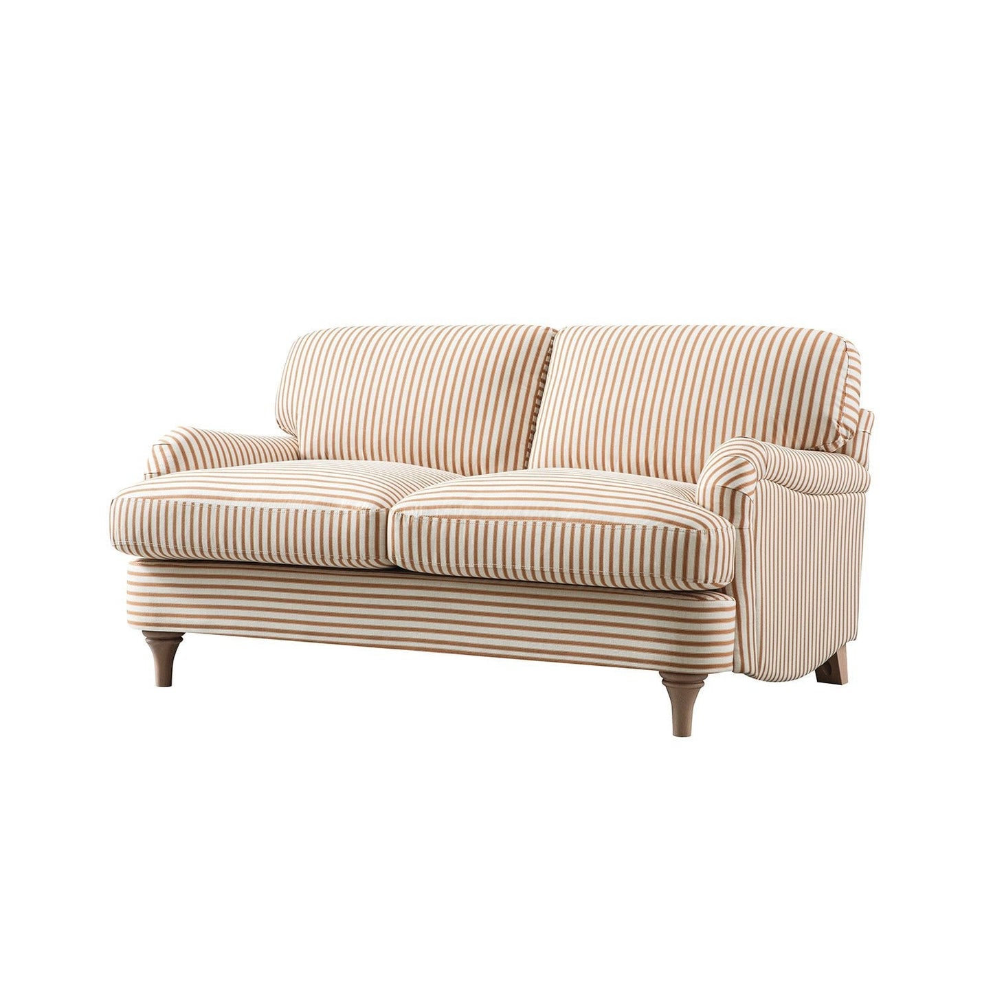 Daphnis Ochre Striped Linen Blend Sofa, 2-Seater