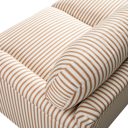 Daphnis Ochre Striped Linen Blend Sofa, 2-Seater