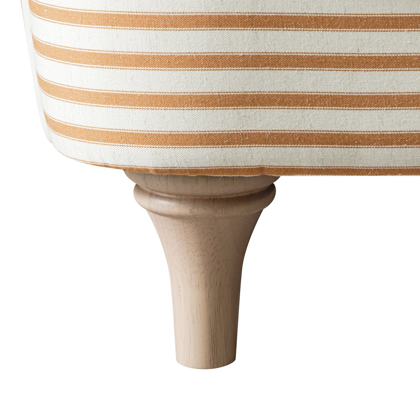 Daphnis Ochre Striped Linen Blend Sofa, Loveseat