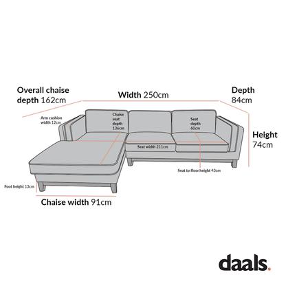 Dipley Sage Woven Fabric Sofa, Grande Chaise Sofa Left Hand Facing