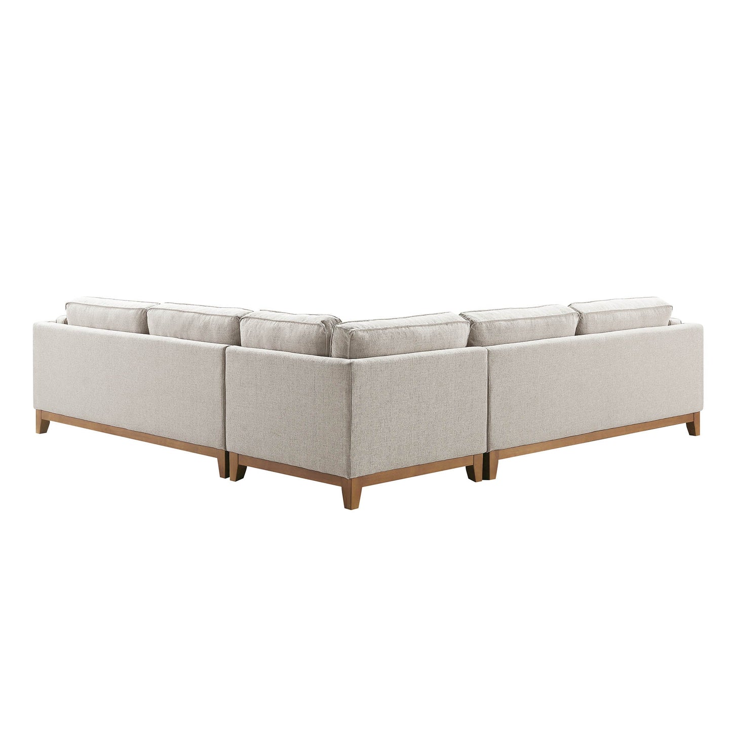 Dipley Oatmeal Woven Fabric Grande Corner Sofa
