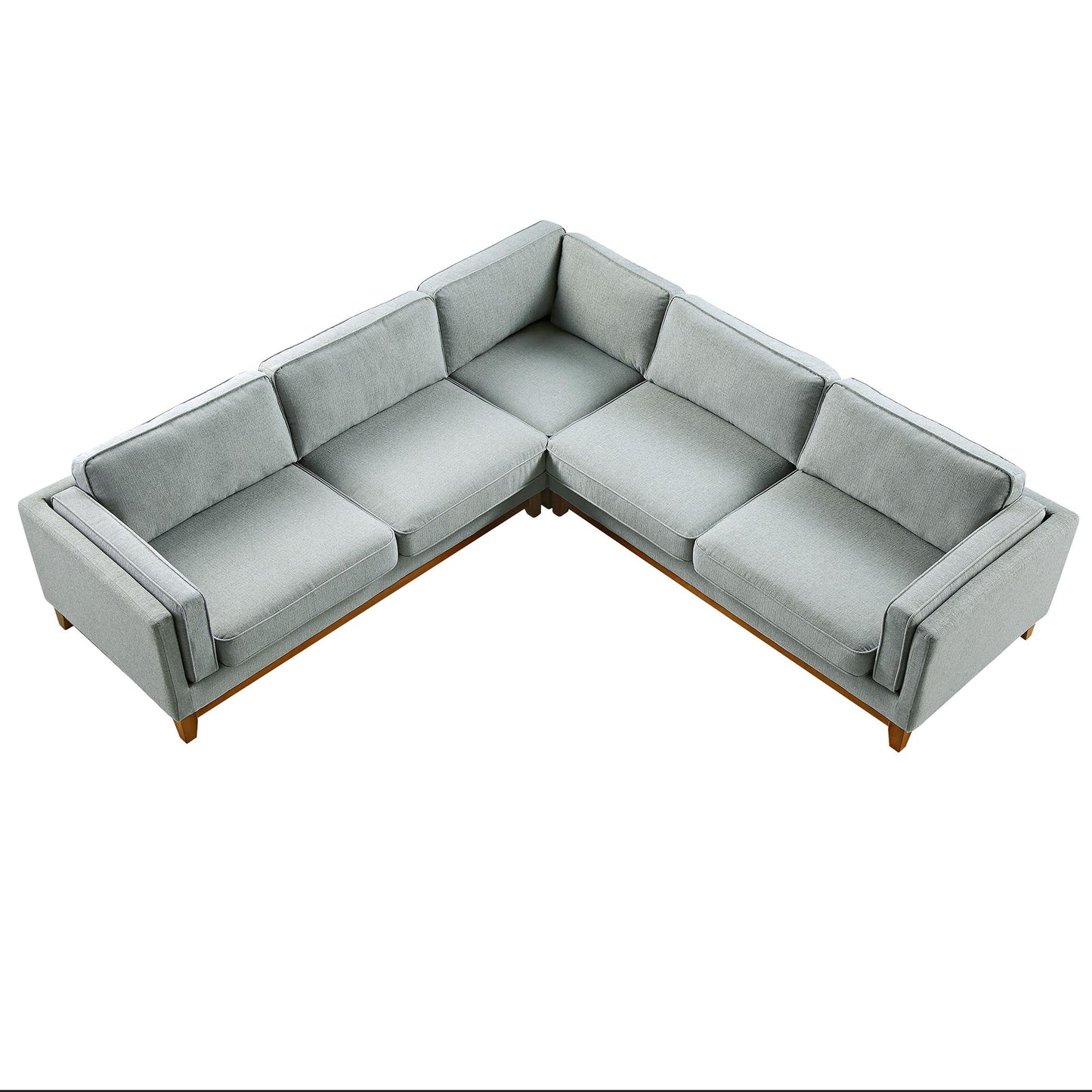 Dipley Sage Woven Fabric Grande Corner Sofa