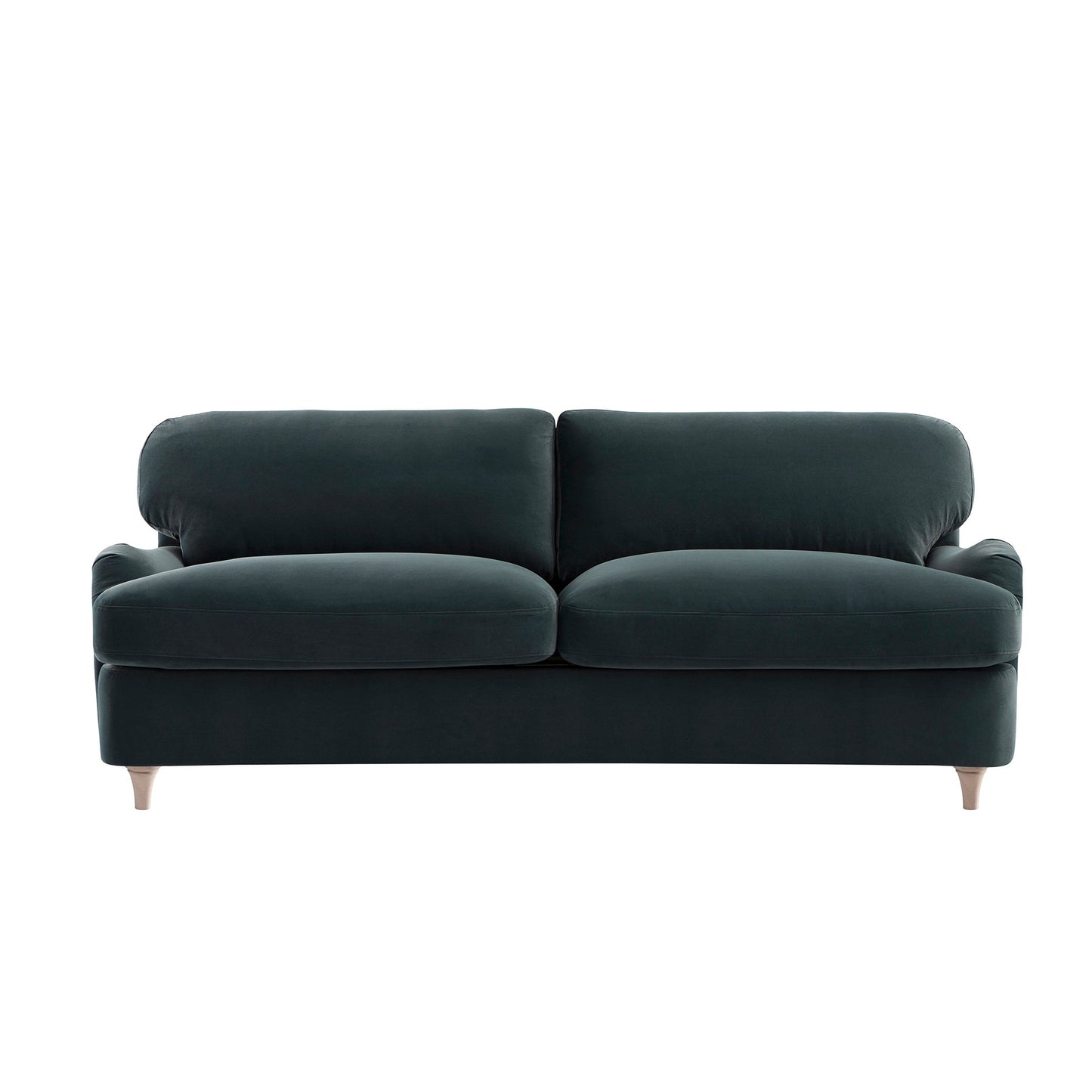 Daphnis Aegean Blue Velvet Sofa Bed, Large 3-Seater