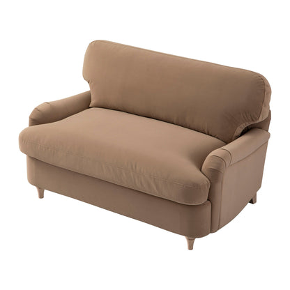 Daphnis Camel Velvet Sofa Bed, Loveseat