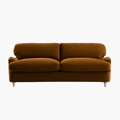 Daphnis Cinnamon Velvet Sofa Bed, Large 3-Seater