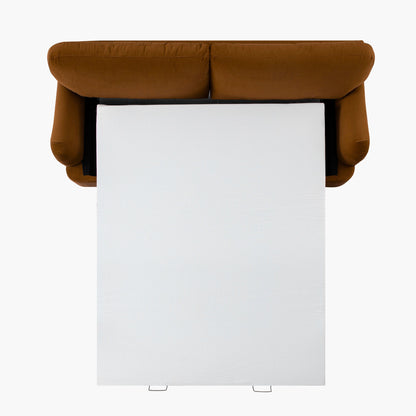 Daphnis Cinnamon Velvet Sofa Bed, Large 3-Seater