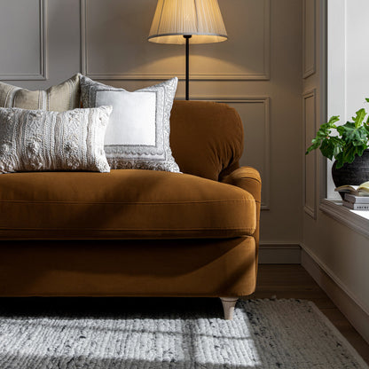 Daphnis Cinnamon Velvet Sofa Bed, Loveseat