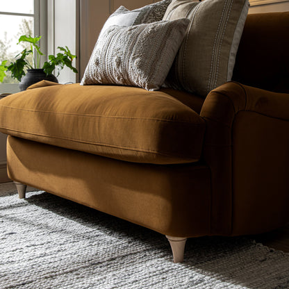 Daphnis Cinnamon Velvet Sofa Bed, Loveseat