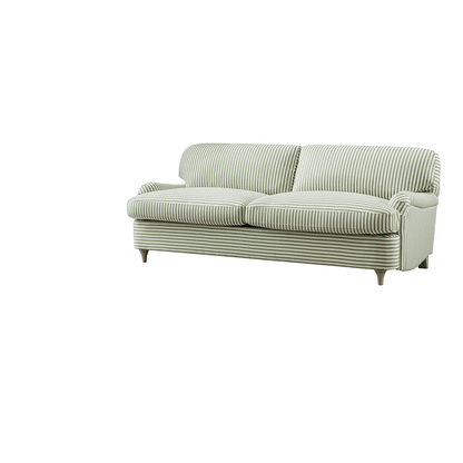 Daphnis Green Striped Linen Blend Sofa Bed, Large 3-Seater