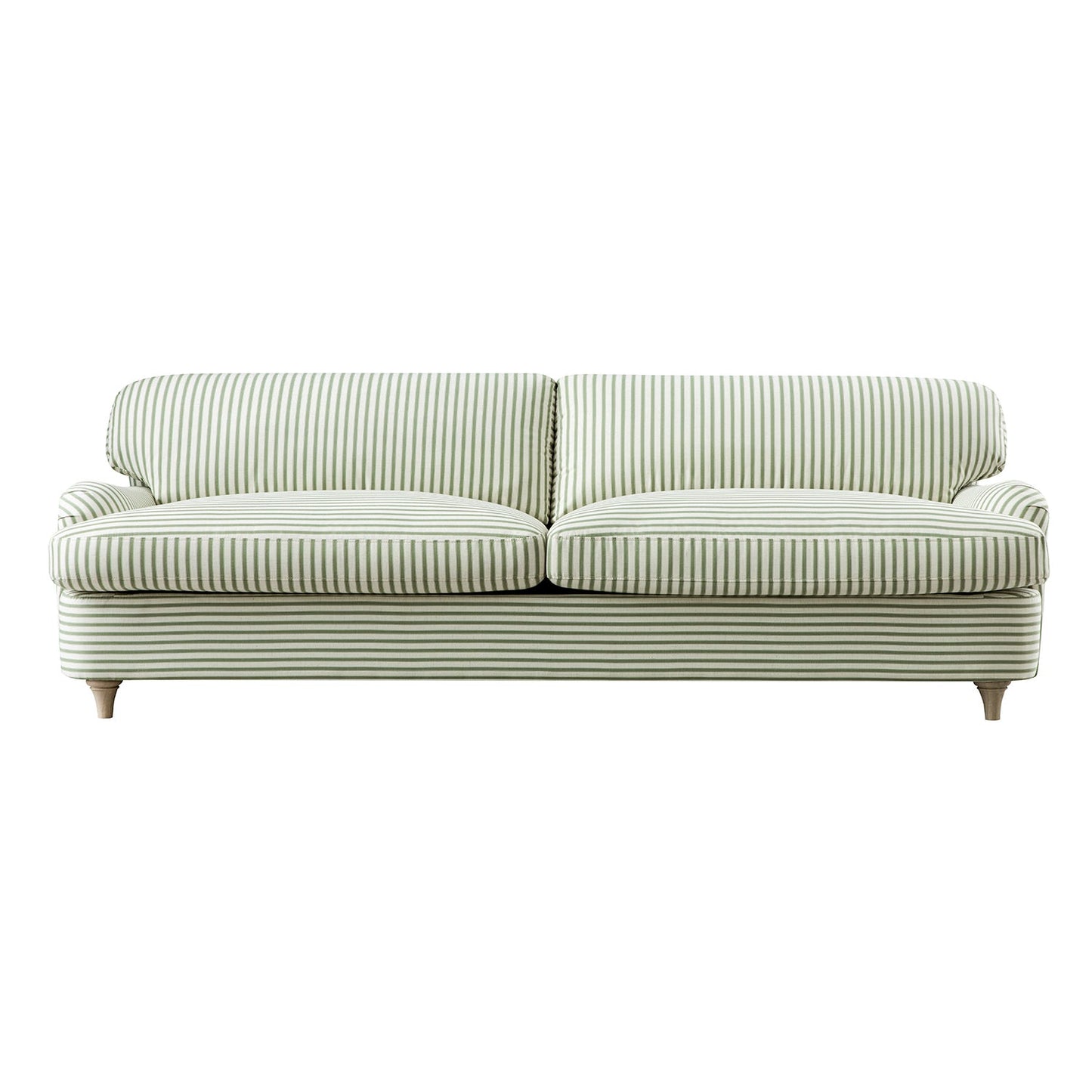 Daphnis Green Striped Linen Blend Sofa Bed, Large 3-Seater