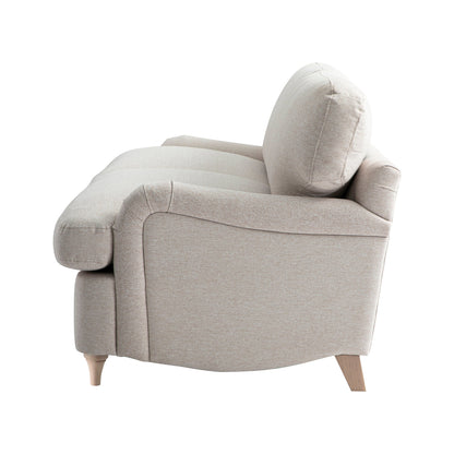 Daphnis Oatmeal Fabric Sofa Bed, Large 3-Seater