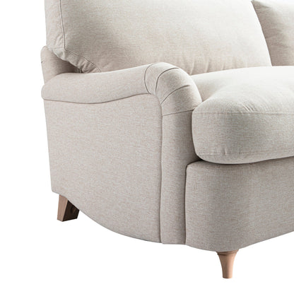 Daphnis Oatmeal Fabric Sofa Bed, Large 3-Seater