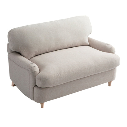 Daphnis Oatmeal Fabric Sofa Bed, Loveseat