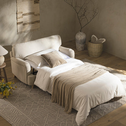 Daphnis Oatmeal Fabric Sofa Bed, Loveseat