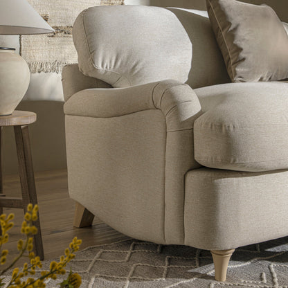 Daphnis Oatmeal Fabric Sofa Bed, Loveseat