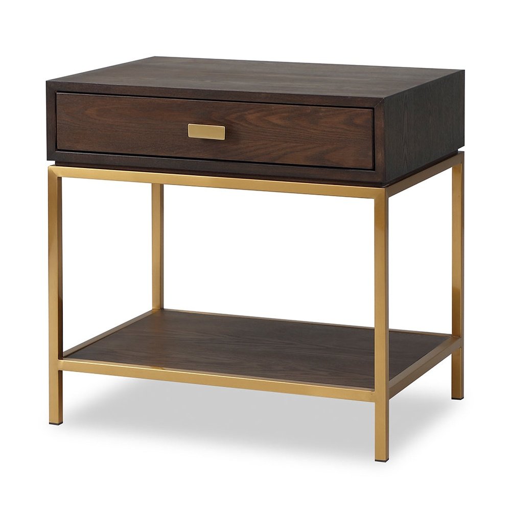 Levi Bedside Table - Dark Brown