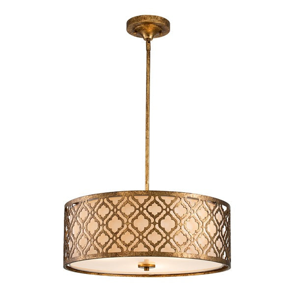 Arabella 3 Light Pendant Light - Distressed Gold