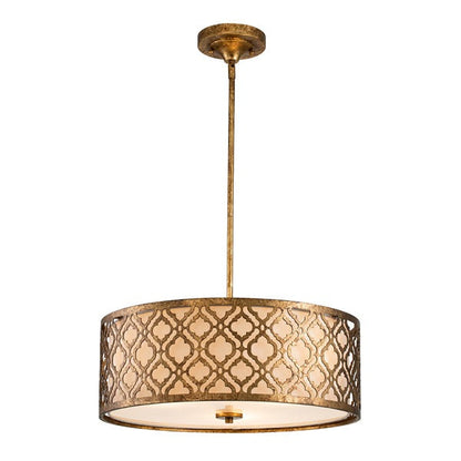 Arabella 3 Light Pendant Light - Distressed Gold
