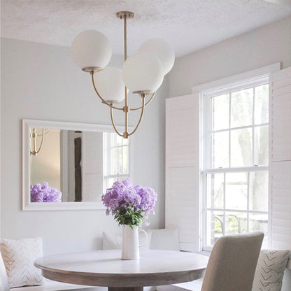 Carrie 4 Light Chandelier - Aged Brass