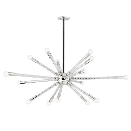 Pippin 15 Light Chandelier - Polished Nickel