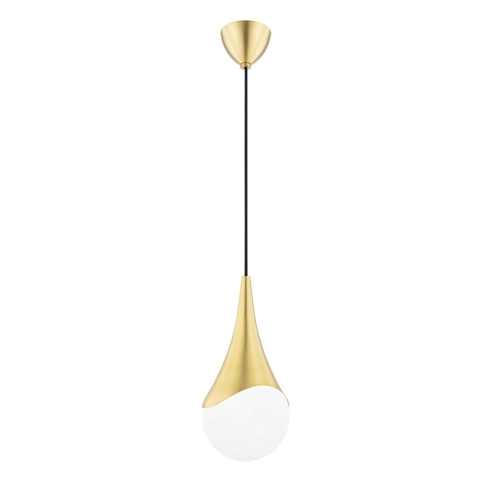 Ariana 1 Light Small Pendant - Aged Brass