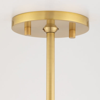 Zara Pendant Light - Aged Brass & White