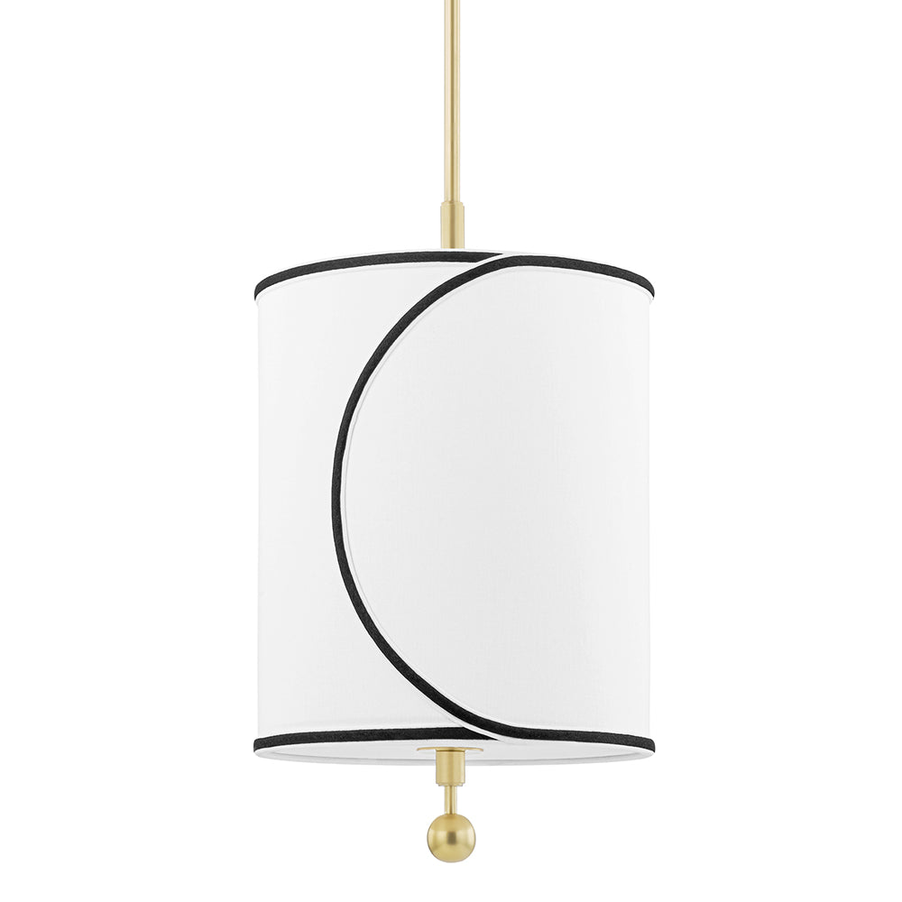 Zara Pendant Light - Aged Brass & White