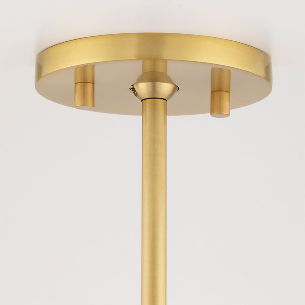 Zara Pendant Light - Aged Brass & White