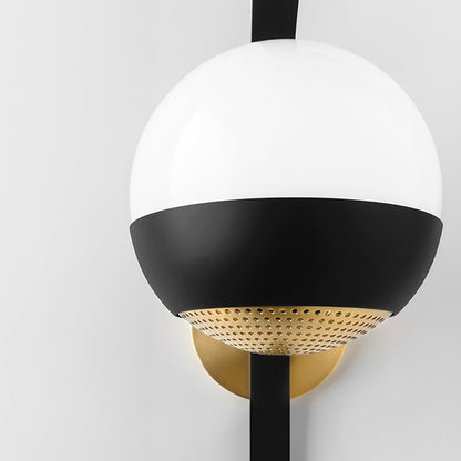 Aly Wall Sconce - Aged Brass & Black