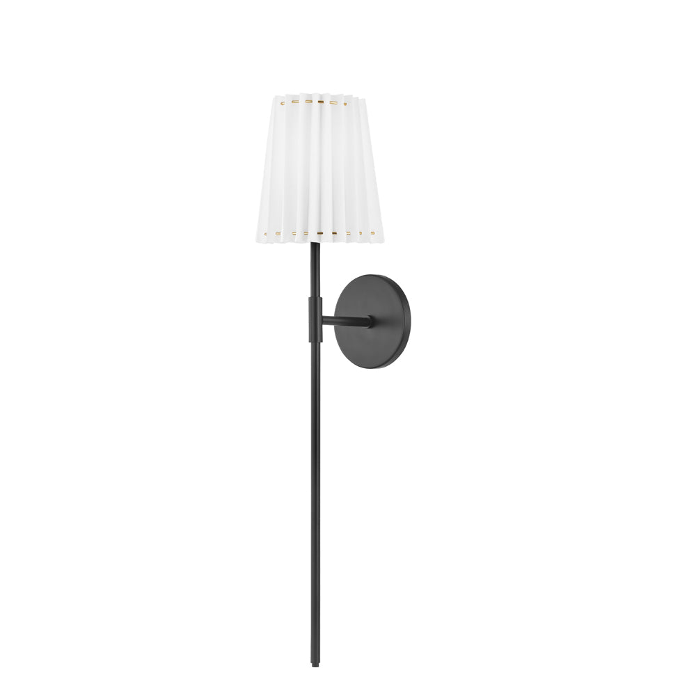 Demi 1 Light Tall Wall Sconce - Soft Black