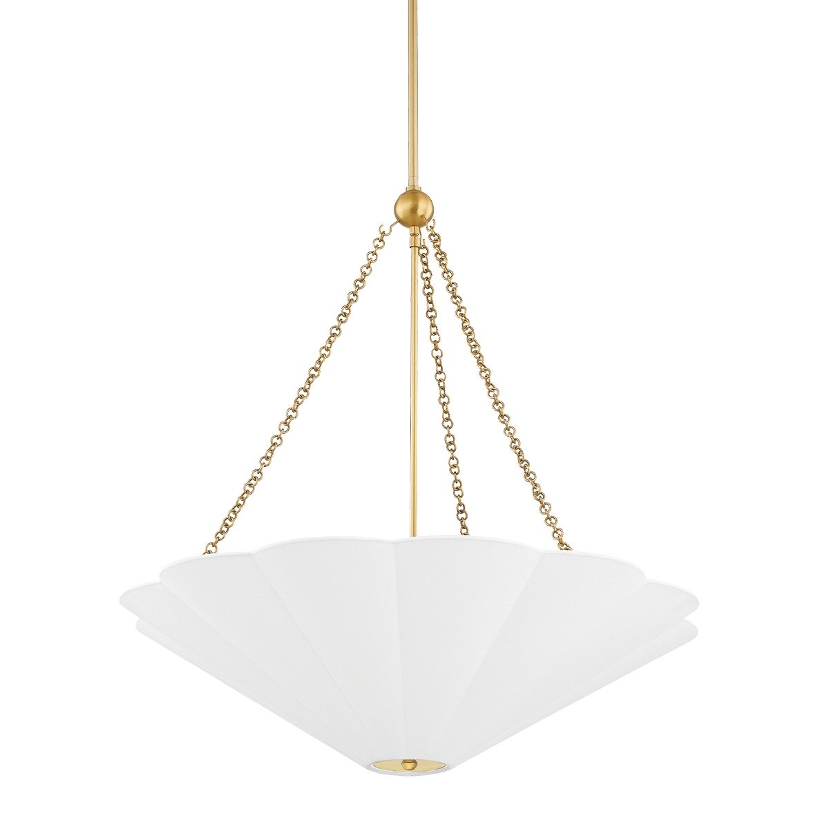 Alana 3 Light Pendant Light - Aged Brass