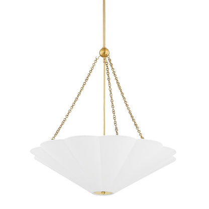Alana 3 Light Pendant Light - Aged Brass