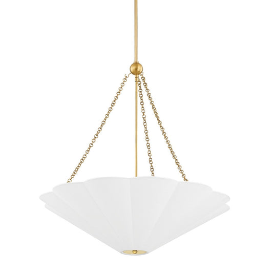 Alana 3 Light Pendant Light - Aged Brass