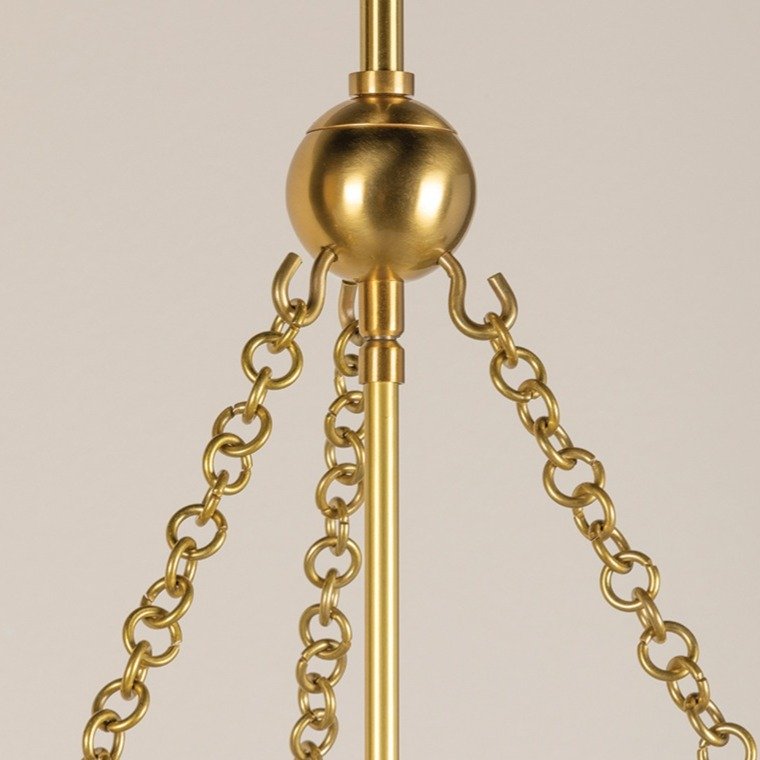 Alana 3 Light Pendant Light - Aged Brass