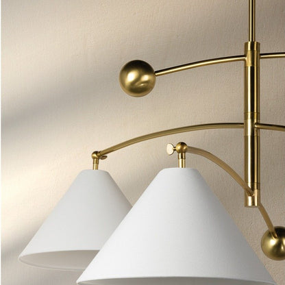 Birdie 3 Light Chandelier - Aged Brass