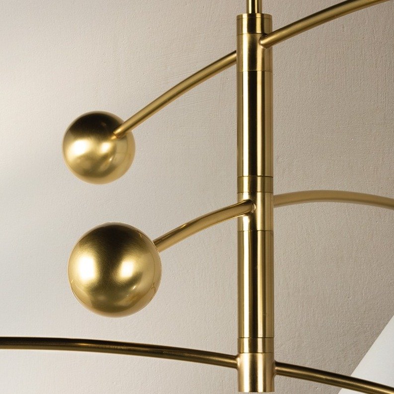 Birdie 3 Light Chandelier - Aged Brass