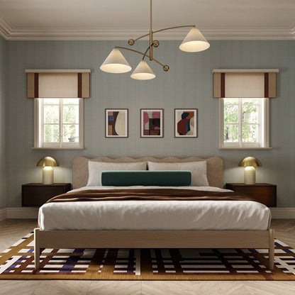 Birdie 3 Light Chandelier - Aged Brass