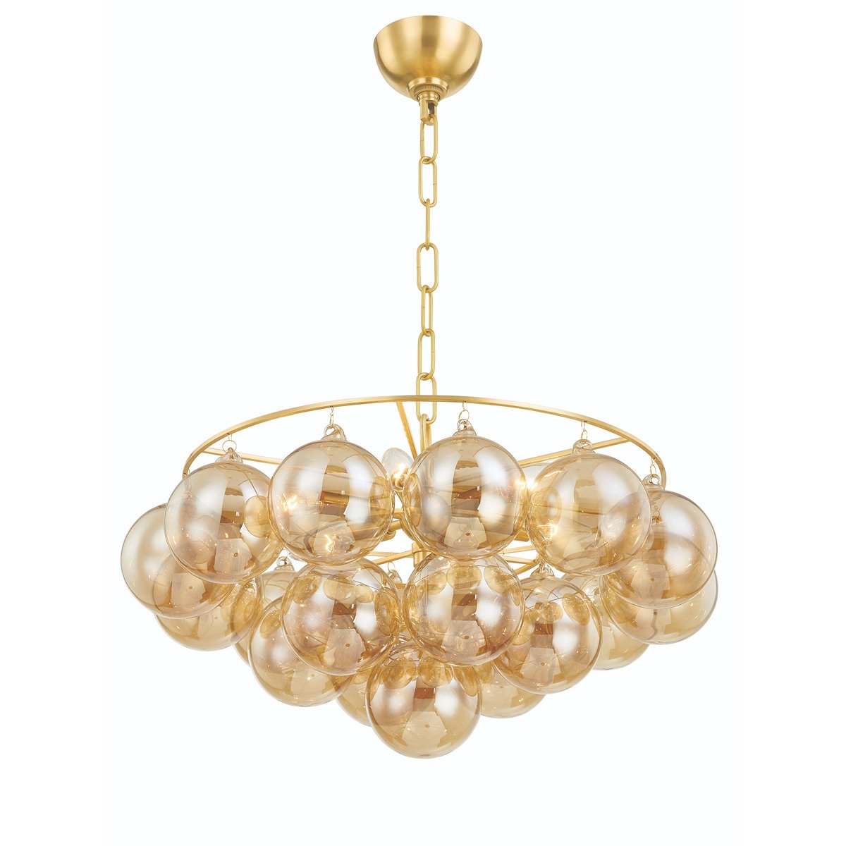 Mimi 6 Light Chandelier - Aged Brass