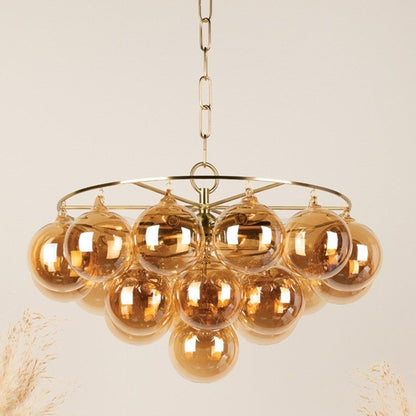 Mimi 6 Light Chandelier - Aged Brass
