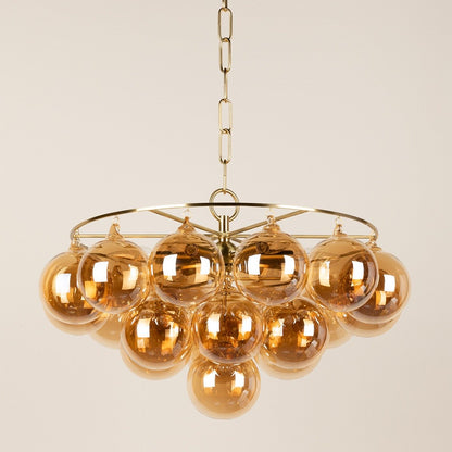 Mimi 6 Light Chandelier - Aged Brass