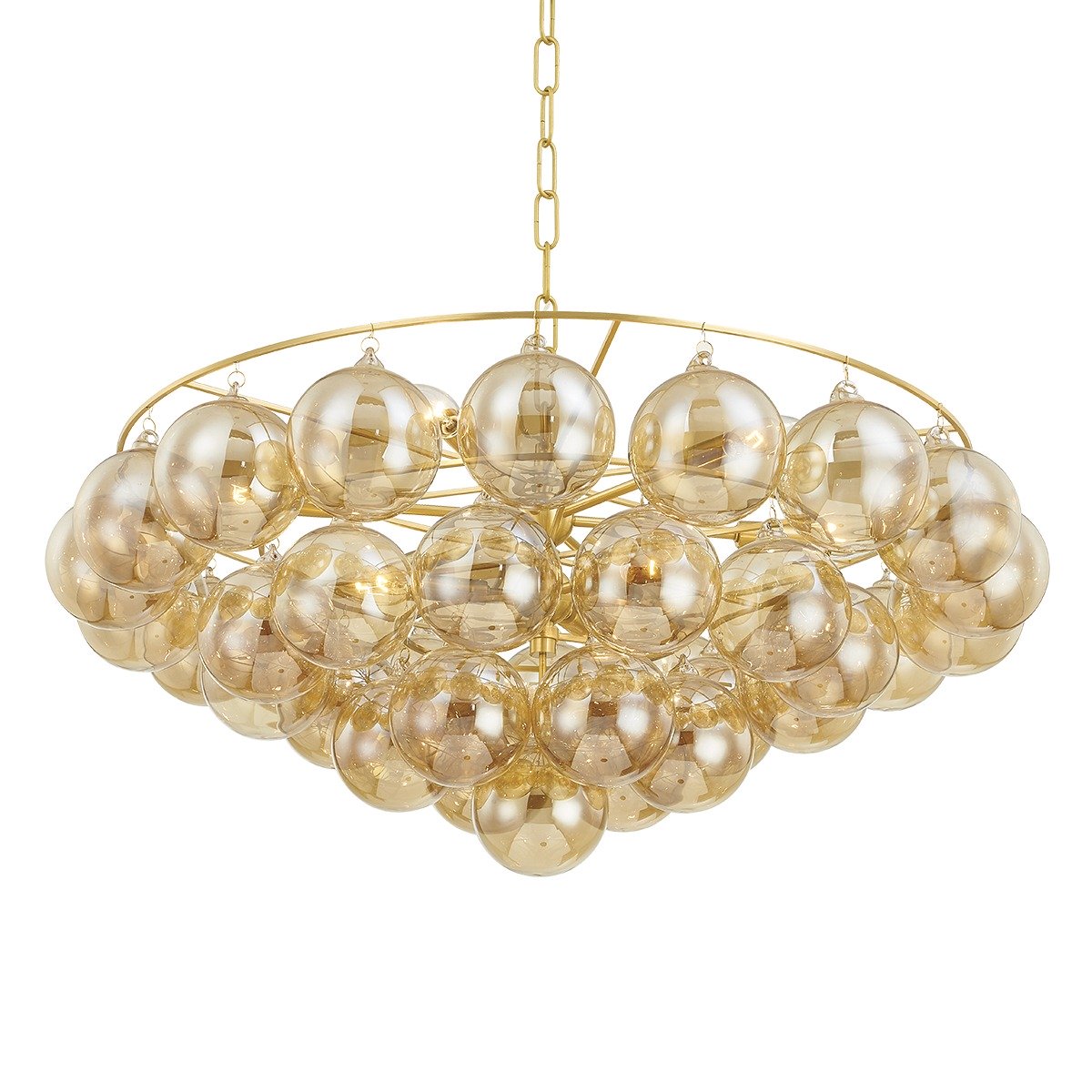 Mimi 9 Light Chandelier - Aged Brass