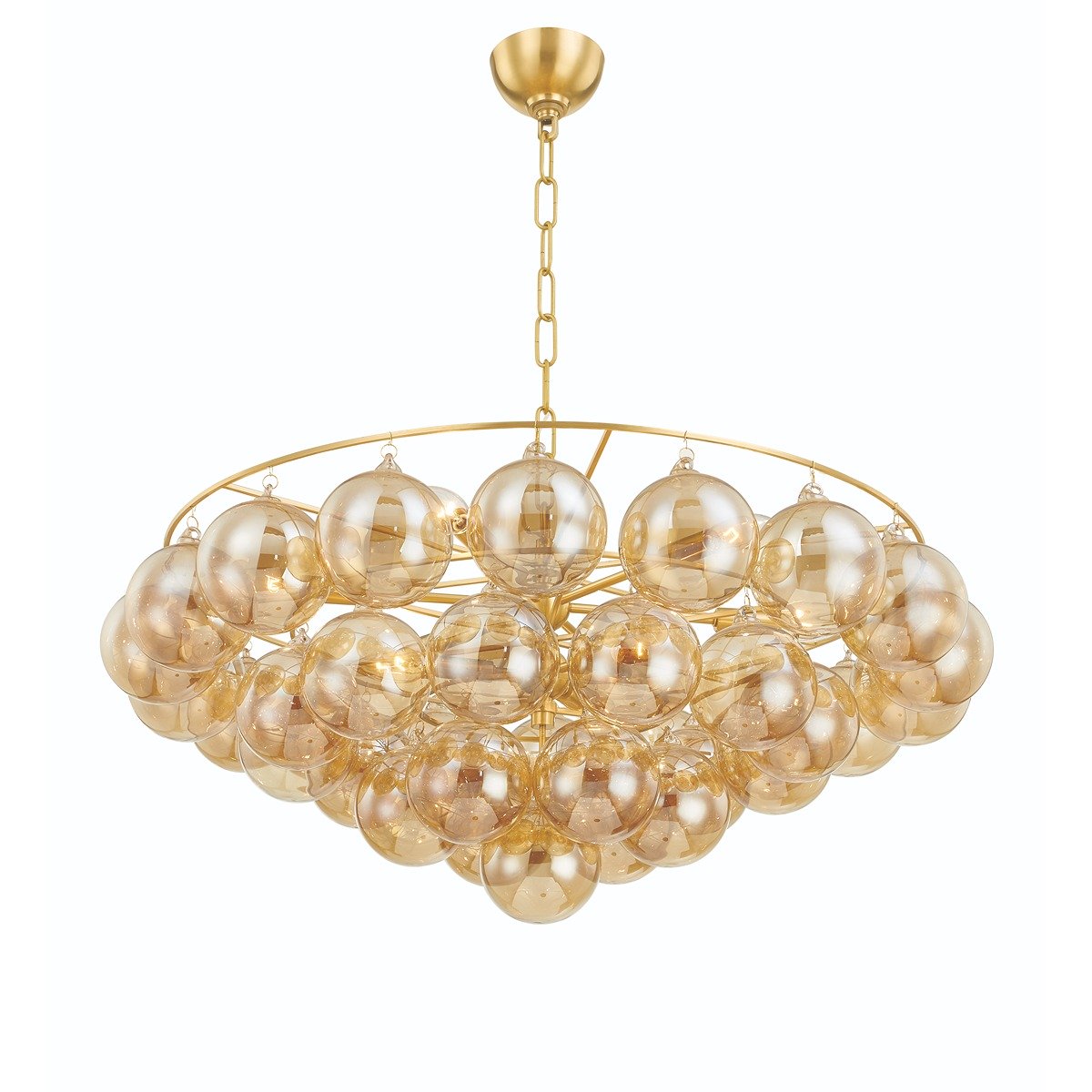 Mimi 9 Light Chandelier - Aged Brass