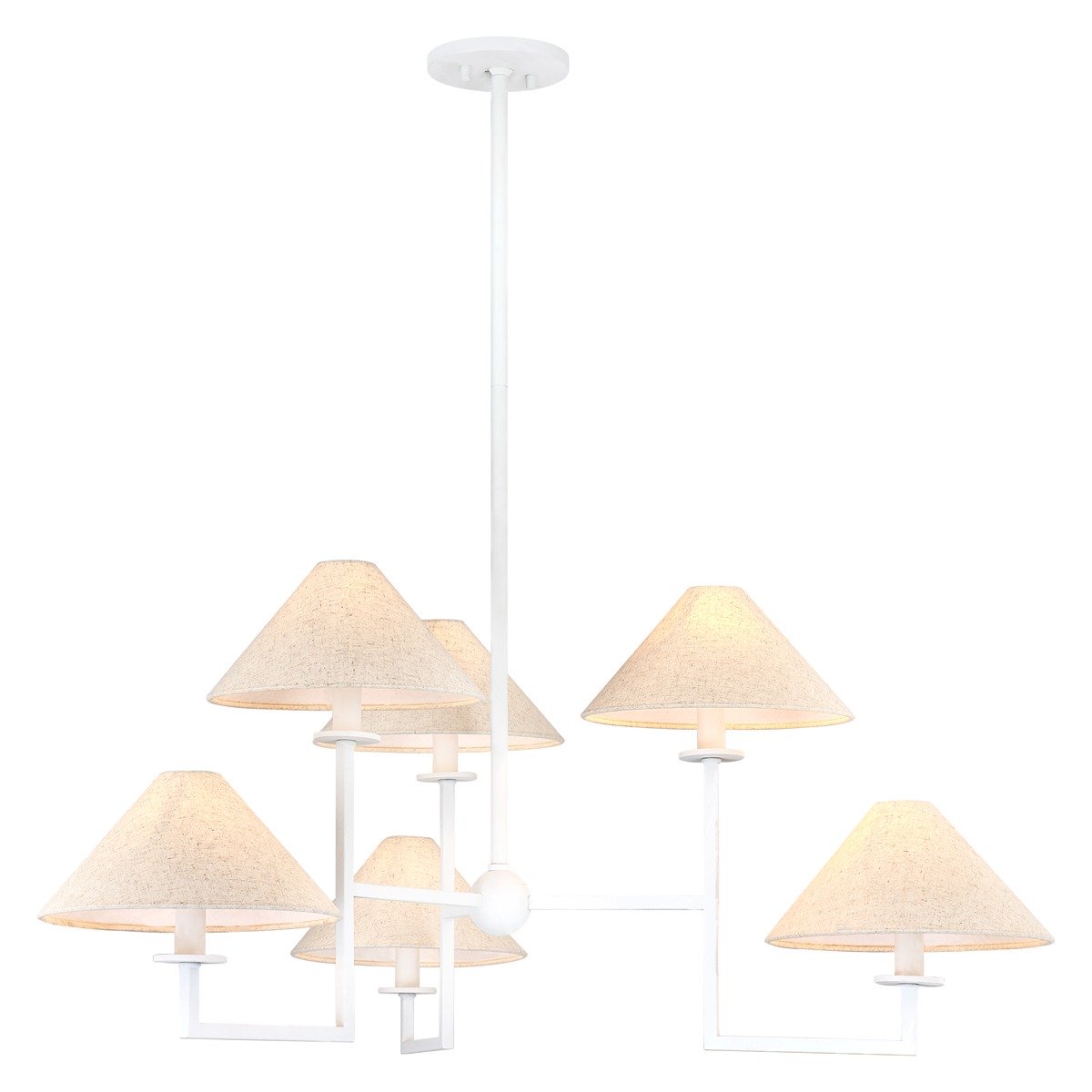 Gladwyne 6 Light Chandelier - Textured White