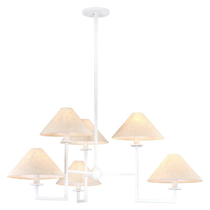 Gladwyne 6 Light Chandelier - Textured White
